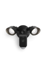 Ring Floodlight Cam front view showing camera and lights, improves outdoor monitoring