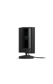 Ring indoor cam front view showing compact design and clear lens benefit