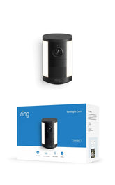 Ring front view of camera showing lens and lights for clear monitoring