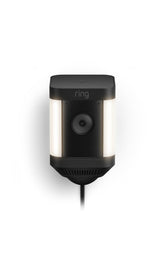 Ring Spotlight Cam Plus front view showing camera and lights for visible security