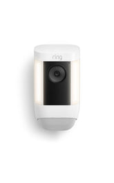 Ring front view of camera showing housing and LED spotlight benefit deterrence