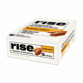 Rise front packaging showing almond honey bars and convenience benefit