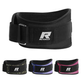 RitFit cinturón frontal mostrando ajuste y cobertura lumbar, mejora estabilidad