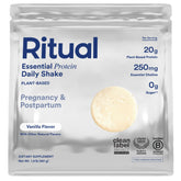 Ritual front packaging showing vanilla prenatal protein and benefits