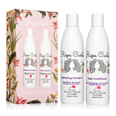 Rizos Curls pack frontal mostrando champú y acondicionador para una rutina completa