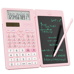 ROATEE vista frontal de la calculadora 82MS rosa, aspecto profesional y compacto