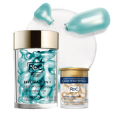 RoC front packaging showing the night serum capsules for visible hydration benefits
