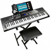 RockJam RJ5061 front view with stand showing complete setup and convenience