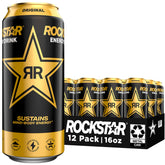 Rockstar original front packaging showing bold can and lasting energy
