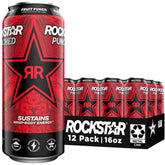 Rockstar can front view showing brand and bold fruit-punch flavor benefit