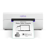 Rollo front view showing compact design and fast printing benefit