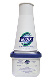 RootX 2 lb jar front label showing product name and use benefits