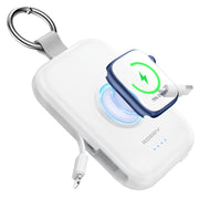 RORRY CharmGo front view showing compact power bank and portability benefit