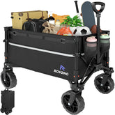 ROSONG wagon front packaging showing sturdy frame and neat storage benefits