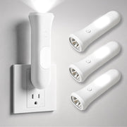ROSSEX front view plugged in showing automatic outlet charging and instant illumination