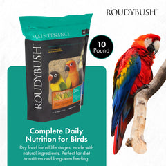 RoudyBush primer plano de pellets mini mostrando textura uniforme y fácil consumo