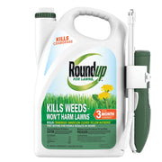 Roundup front label on bottle showing product name and benefit