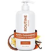 Routine Wellness front packaging showing coconut and vanilla scent benefits