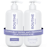 Routine Wellness frontal del envase Lilac & Winter Rose mostrando efecto voluminizador