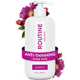 Routine Wellness front bottle showing product and rose hips scent benefit