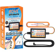 ROVE hardwire kit front packaging showing included parts and benefits