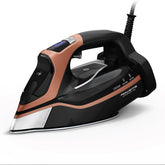 Rowenta front angle view showing sleek iron design and easy handling