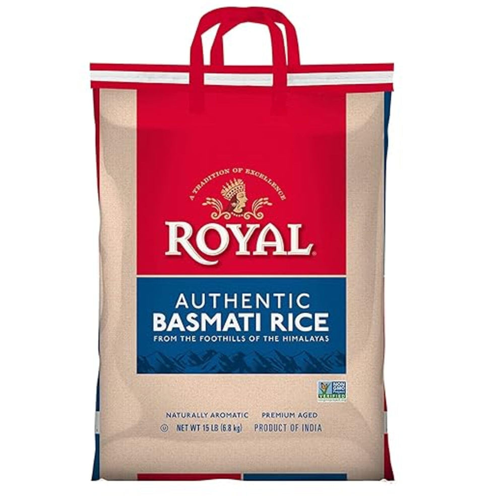 Royal empaque frontal de 15 lb mostrando marca y tamaño práctico