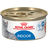 ROYAL CANIN front packaging showing indoor morsels in gravy and product benefit
