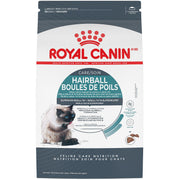 ROYAL CANIN front packaging showing bag and hairball management benefits