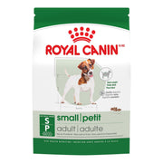 ROYAL CANIN bolsa frontal mostrando el formato de 4 lb y beneficios para perros pequeños