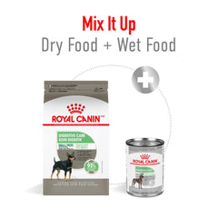 ROYAL CANIN pienso servido en plato, beneficio: aceptación por perros pequeños