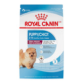 Royal Canin empaque frontal que muestra diseño y beneficios para cachorros