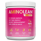 RSP NUTRITION AminoLean frasco frontal mostrando la marca y formato, energía limpia