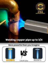RTTOOA torch flame soldering copper joint with precise heat control