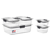 Rubbermaid front view of clear containers showing organized contents and visibility benefit