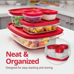 Rubbermaid EasyStore detalle de tapa acanalada que mejora el apilado y estabilidad