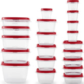 Rubbermaid vista frontal del set mostrando todas las piezas y organización eficiente