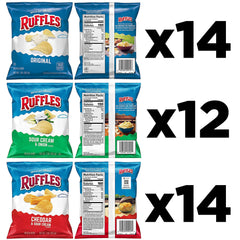 Ruffles Original single bag close-up emphasizing brand and portable snackability