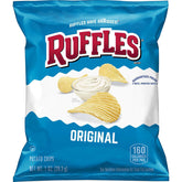 Ruffles paquete frontal mostrando 40 bolsas y conveniencia de porciones