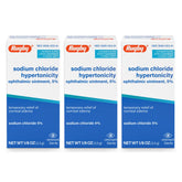 RUGBY LABORATORIES front packaging showing 5% sodium chloride and three packs benefit clarity