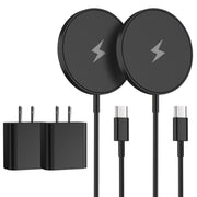 Rvelon cargador frontal pack mostrando dos unidades y adaptadores, carga rápida