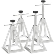 RVGUARD front view of four packed stack jacks showing sturdy design and portability