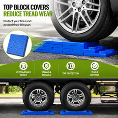 RVMATE top pad detail showing tire-protection surface and reduced wear