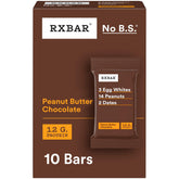 RXBAR caja frontal mostrando 10 barras y etiqueta clara de ingredientes