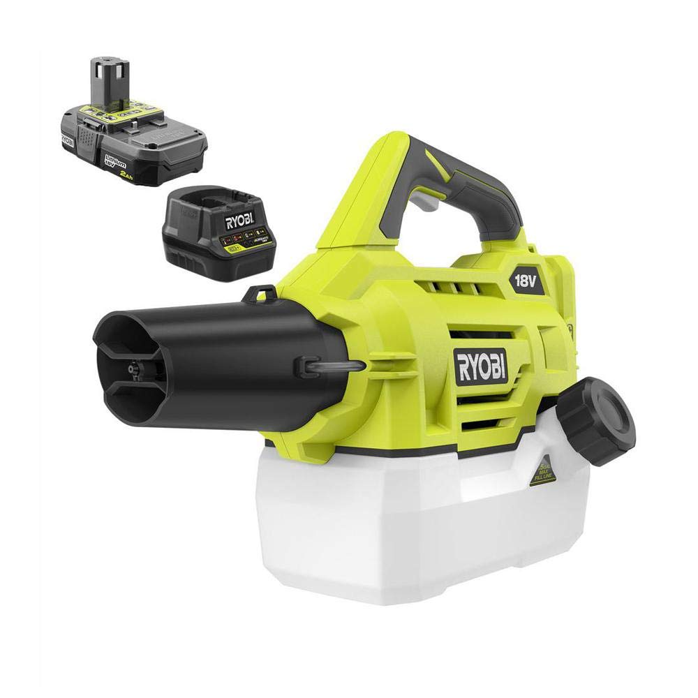 RYOBI P2850 frente y detalles mostrando diseño portátil y control fácil