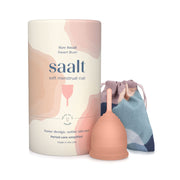 saalt front packaging showing product and benefits for sustainable periods