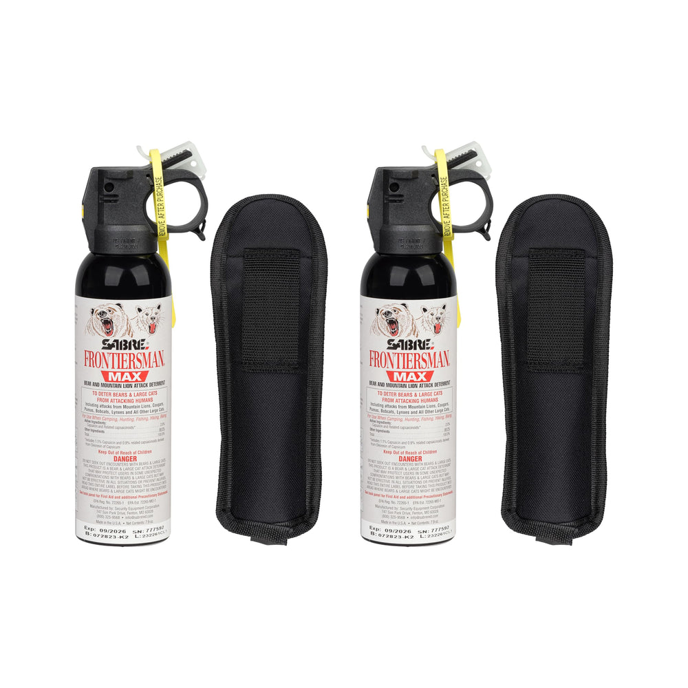SABRE Frontiersman MAX front view showing compact canister for reliable protection