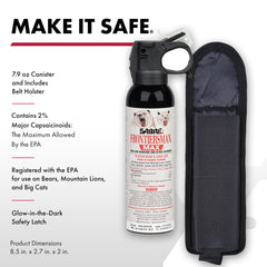 SABRE Frontiersman MAX in quiet belt holster for fast access while hiking