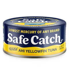 Safe Catch lata frontal mostrando marca y diseño, confianza y calidad