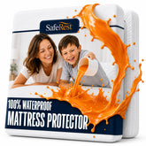 SafeRest front packaging showing twin size protector and benefits